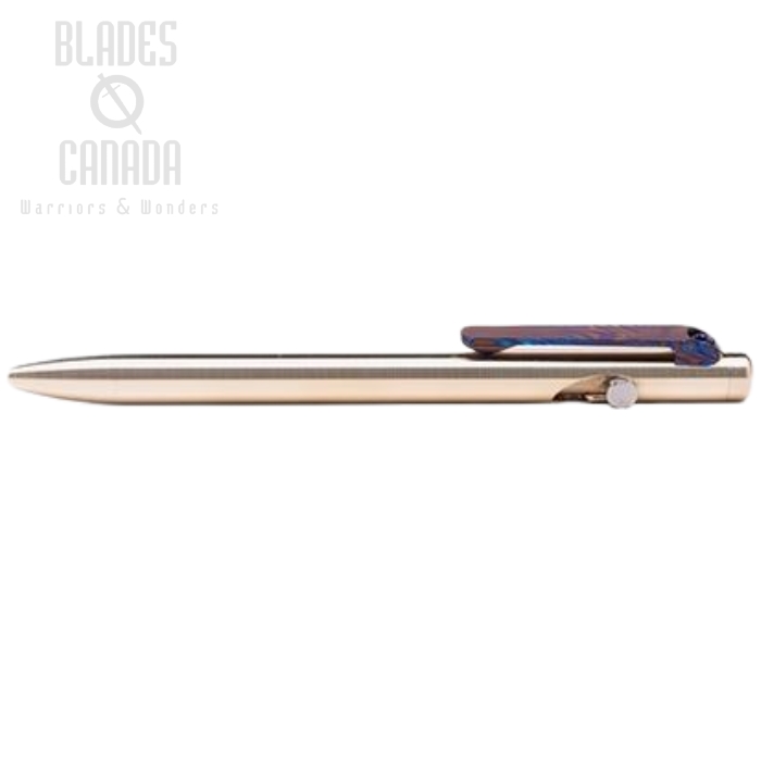 (image for) Tactile Turn Slim Bolt Action Pen Short - Bronze w/ Timascus Clip